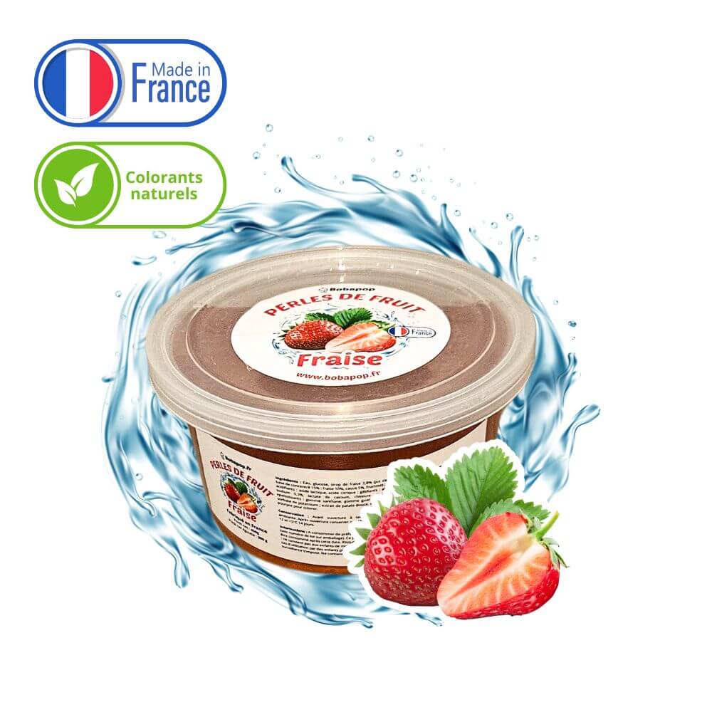 Perles de fruit saveur fraise en 450g