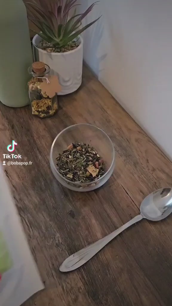 Thé vert en vrac fraise et mangue - bobapop.fr