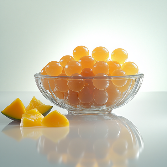 Mango bubble tea fruit pearls