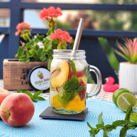 Mojito aux perles de fruits pêche - Bobapop