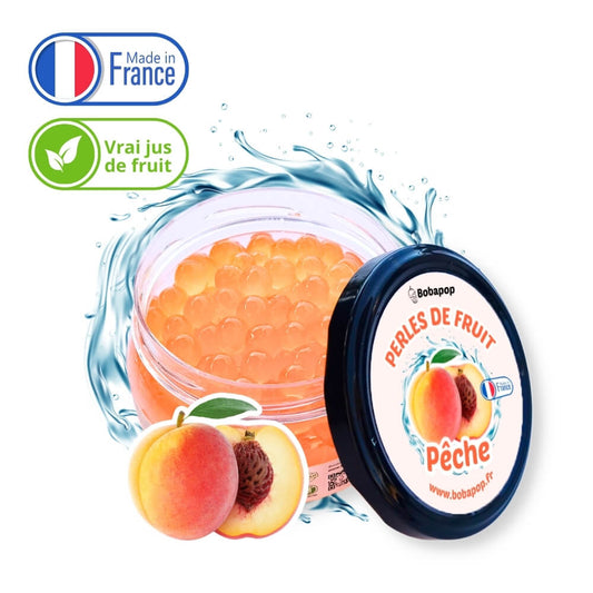 Image produit perles fruit peche devant